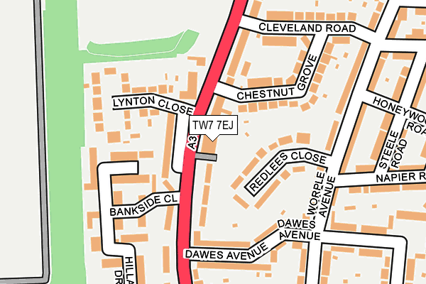 TW7 7EJ map - OS OpenMap – Local (Ordnance Survey)