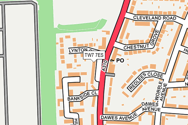 TW7 7ES map - OS OpenMap – Local (Ordnance Survey)