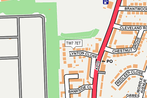 TW7 7ET map - OS OpenMap – Local (Ordnance Survey)