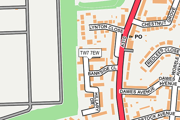 TW7 7EW map - OS OpenMap – Local (Ordnance Survey)