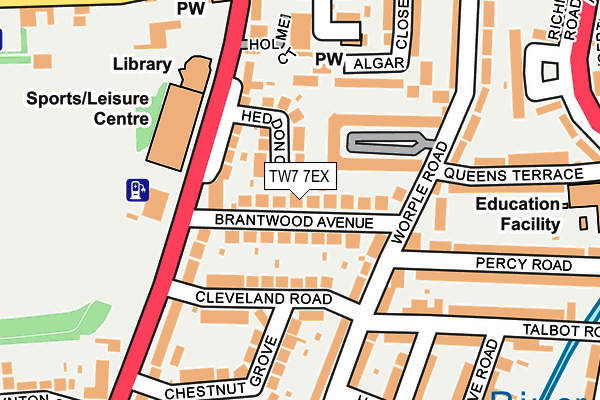 TW7 7EX map - OS OpenMap – Local (Ordnance Survey)