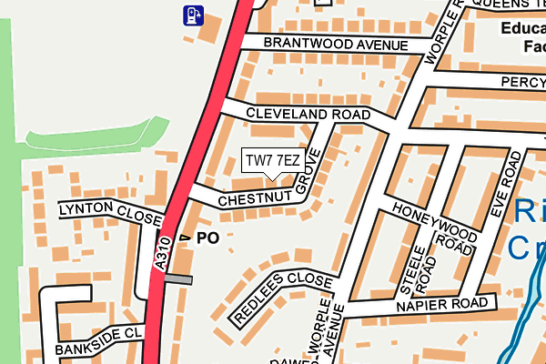 TW7 7EZ map - OS OpenMap – Local (Ordnance Survey)