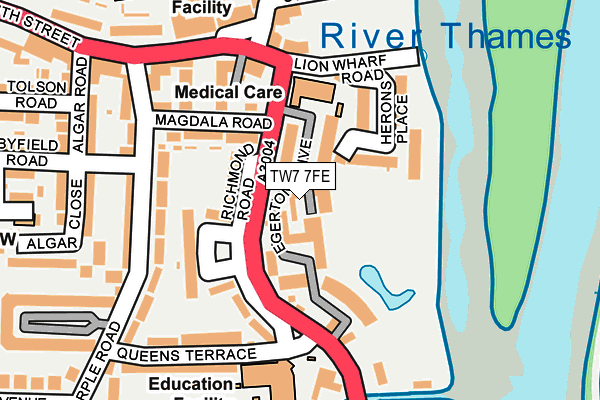 TW7 7FE map - OS OpenMap – Local (Ordnance Survey)