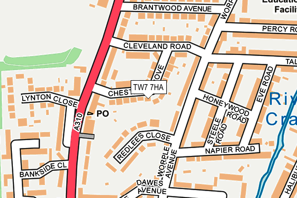 TW7 7HA map - OS OpenMap – Local (Ordnance Survey)