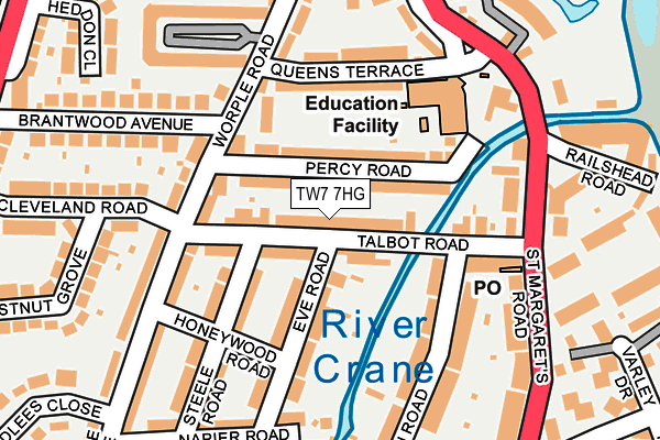 TW7 7HG map - OS OpenMap – Local (Ordnance Survey)