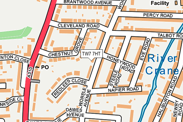 TW7 7HT map - OS OpenMap – Local (Ordnance Survey)