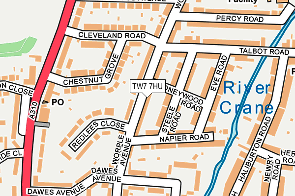 TW7 7HU map - OS OpenMap – Local (Ordnance Survey)
