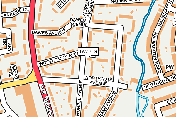 TW7 7JG map - OS OpenMap – Local (Ordnance Survey)