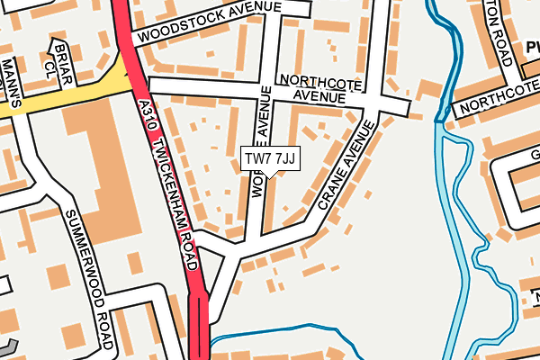 TW7 7JJ map - OS OpenMap – Local (Ordnance Survey)