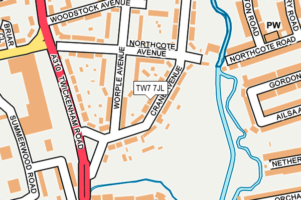 TW7 7JL map - OS OpenMap – Local (Ordnance Survey)