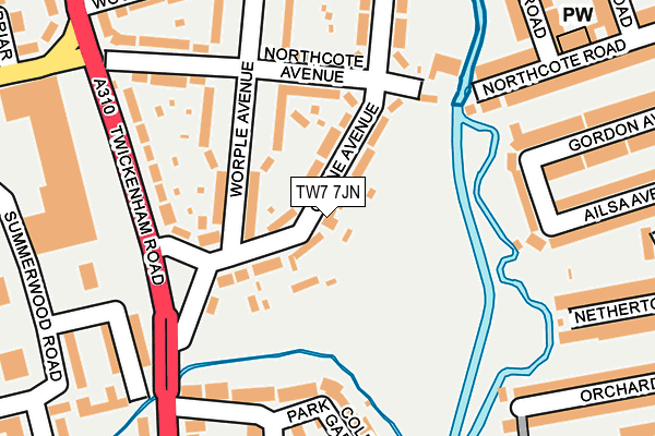 TW7 7JN map - OS OpenMap – Local (Ordnance Survey)