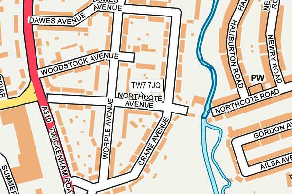 TW7 7JQ map - OS OpenMap – Local (Ordnance Survey)