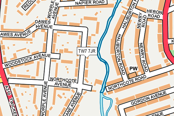 TW7 7JR map - OS OpenMap – Local (Ordnance Survey)