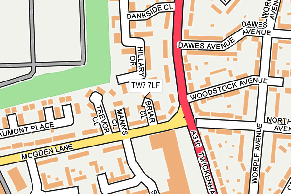 TW7 7LF map - OS OpenMap – Local (Ordnance Survey)