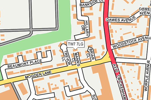 TW7 7LG map - OS OpenMap – Local (Ordnance Survey)