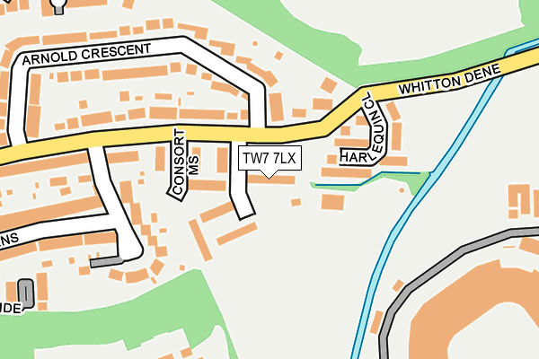 TW7 7LX map - OS OpenMap – Local (Ordnance Survey)