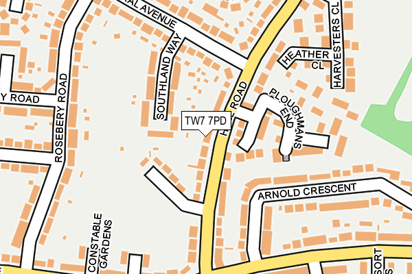 TW7 7PD map - OS OpenMap – Local (Ordnance Survey)