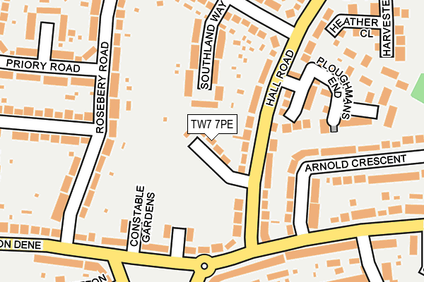 TW7 7PE map - OS OpenMap – Local (Ordnance Survey)