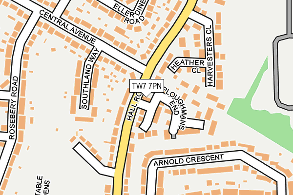 TW7 7PN map - OS OpenMap – Local (Ordnance Survey)