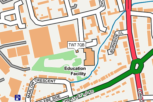 TW7 7QB map - OS OpenMap – Local (Ordnance Survey)