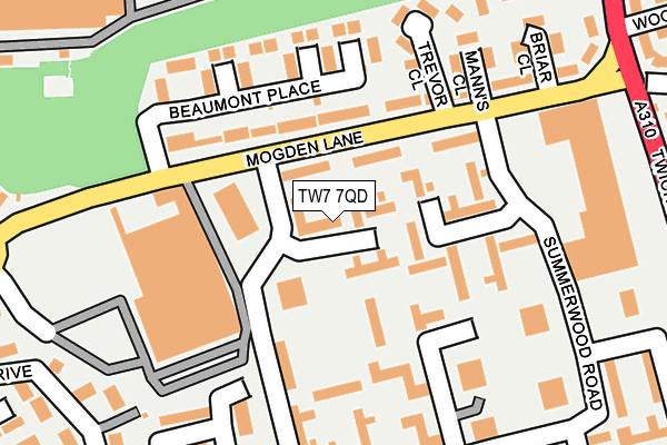 TW7 7QD map - OS OpenMap – Local (Ordnance Survey)