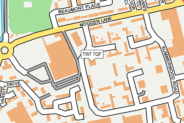 TW7 7QF map - OS OpenMap – Local (Ordnance Survey)