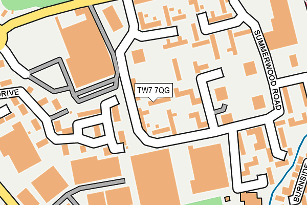 TW7 7QG map - OS OpenMap – Local (Ordnance Survey)