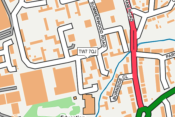 TW7 7QJ map - OS OpenMap – Local (Ordnance Survey)