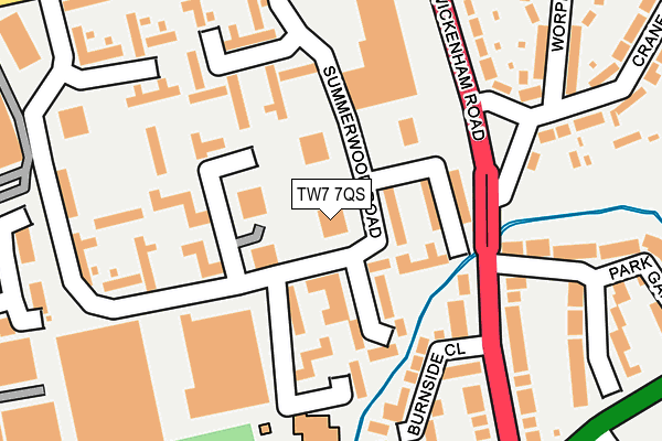 TW7 7QS map - OS OpenMap – Local (Ordnance Survey)