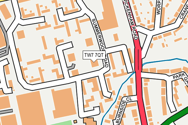 TW7 7QT map - OS OpenMap – Local (Ordnance Survey)