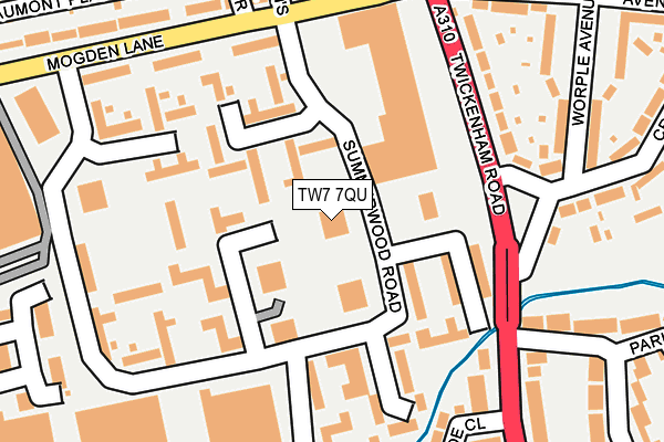 TW7 7QU map - OS OpenMap – Local (Ordnance Survey)