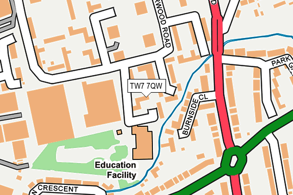 TW7 7QW map - OS OpenMap – Local (Ordnance Survey)