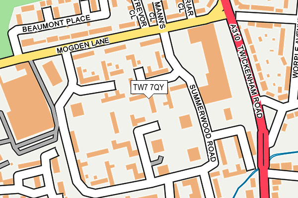 TW7 7QY map - OS OpenMap – Local (Ordnance Survey)