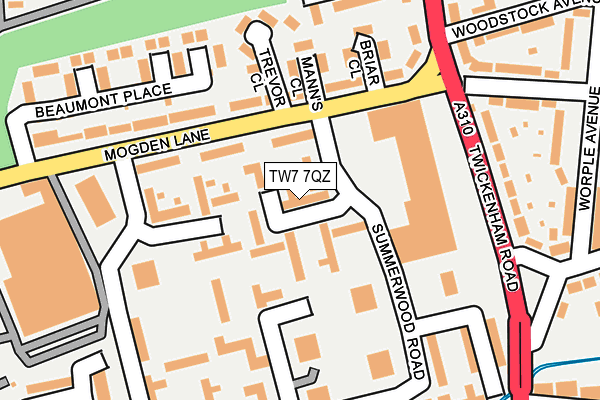 TW7 7QZ map - OS OpenMap – Local (Ordnance Survey)