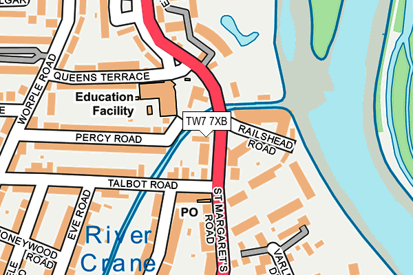 TW7 7XB map - OS OpenMap – Local (Ordnance Survey)