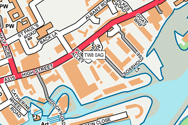 TW8 0AG map - OS OpenMap – Local (Ordnance Survey)