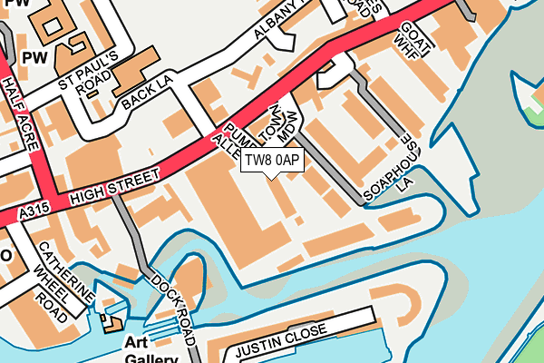 TW8 0AP map - OS OpenMap – Local (Ordnance Survey)