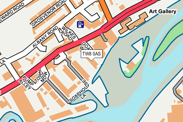 TW8 0AS map - OS OpenMap – Local (Ordnance Survey)