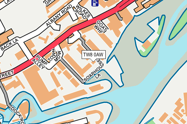 TW8 0AW map - OS OpenMap – Local (Ordnance Survey)