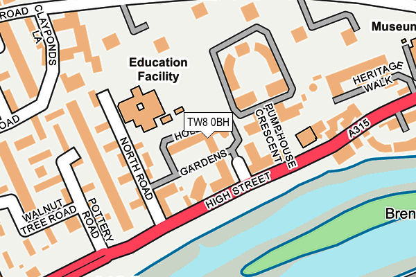 TW8 0BH map - OS OpenMap – Local (Ordnance Survey)