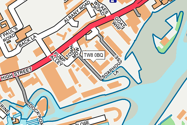 TW8 0BQ map - OS OpenMap – Local (Ordnance Survey)