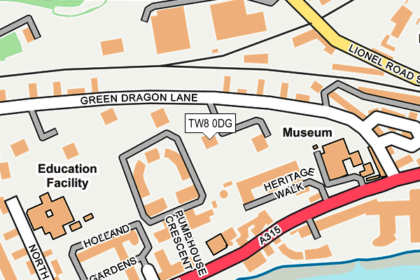 TW8 0DG map - OS OpenMap – Local (Ordnance Survey)