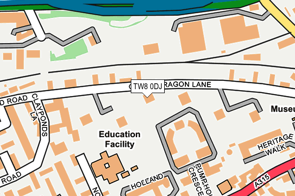 TW8 0DJ map - OS OpenMap – Local (Ordnance Survey)