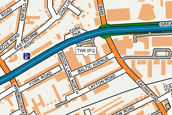 TW8 0FQ map - OS OpenMap – Local (Ordnance Survey)