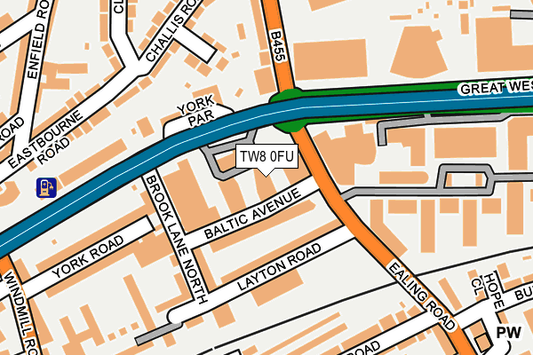 TW8 0FU map - OS OpenMap – Local (Ordnance Survey)