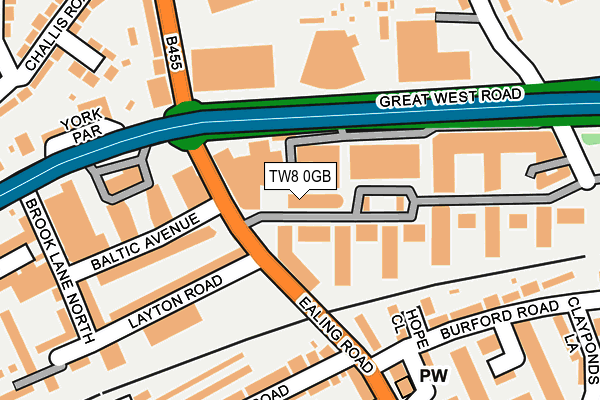 TW8 0GB map - OS OpenMap – Local (Ordnance Survey)