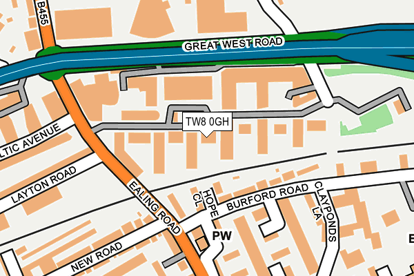TW8 0GH map - OS OpenMap – Local (Ordnance Survey)