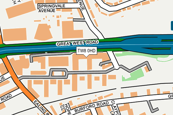 TW8 0HD map - OS OpenMap – Local (Ordnance Survey)