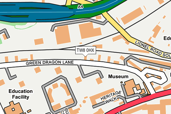 TW8 0HX map - OS OpenMap – Local (Ordnance Survey)