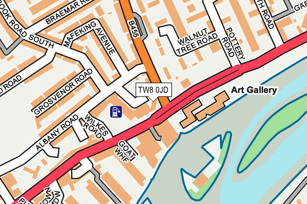 TW8 0JD map - OS OpenMap – Local (Ordnance Survey)